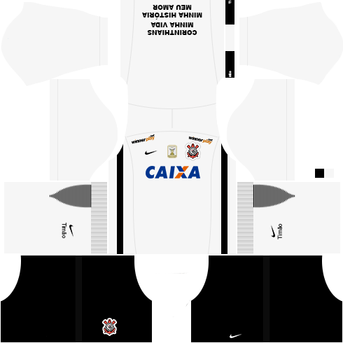 Kit Corinthians dls17 uniforme casa