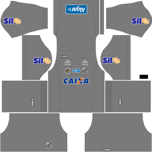 Kit santos dls17 uniforme goleiro fora de casa 16-17