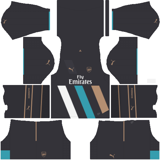 kit Arsenal dls17 uniforme alternativo 14-15