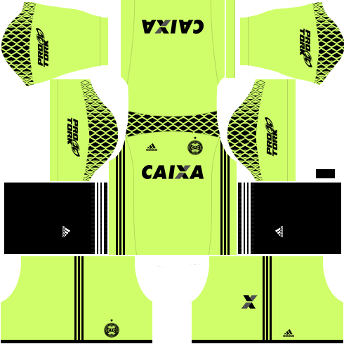 kit coritiba dls17 uniforme goleiro casa