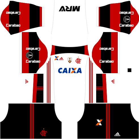 kit flamengo dls17 uniforme libertadores fora de casa