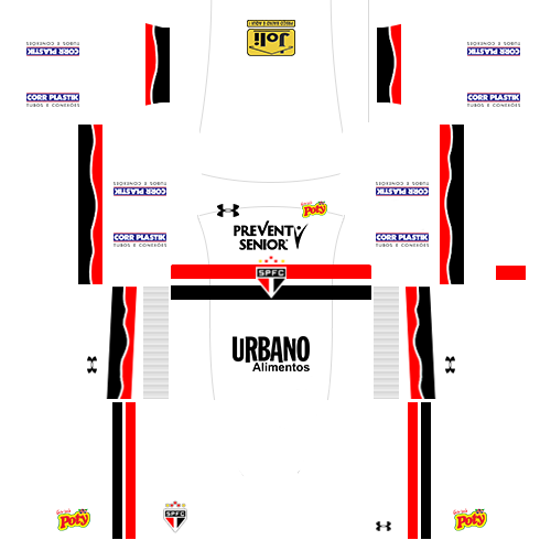 kit são paulo dls17 uniforme casa 16-17