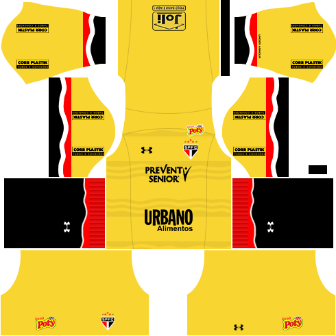 kit são paulo dls17 uniforme alternativo 16-17