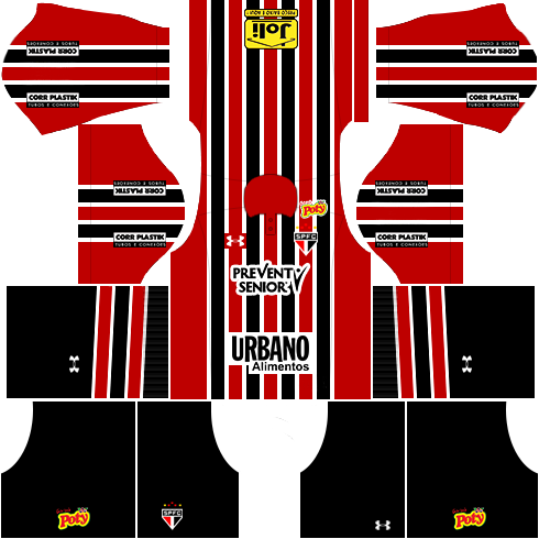 kit são paulo dls17 uniforme fora de casa 16-17
