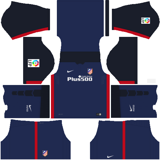 kit Atletico Madrid dls17 uniforme fora de casa