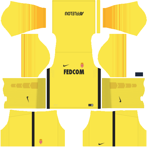 kit Monaco DLS 24 uniforme goleiro fora de casa