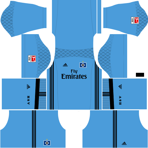 Kit hamburgo dls16 goleiro fora de casa