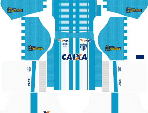 Kit Avaí 2019 Novo Uniforme para DLS 24 – Dream League Soccer