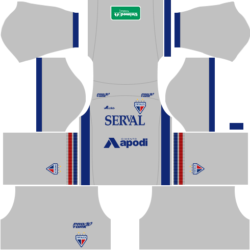 kit fortaleza dls16 uniforme goleiro fora de casa 16-17