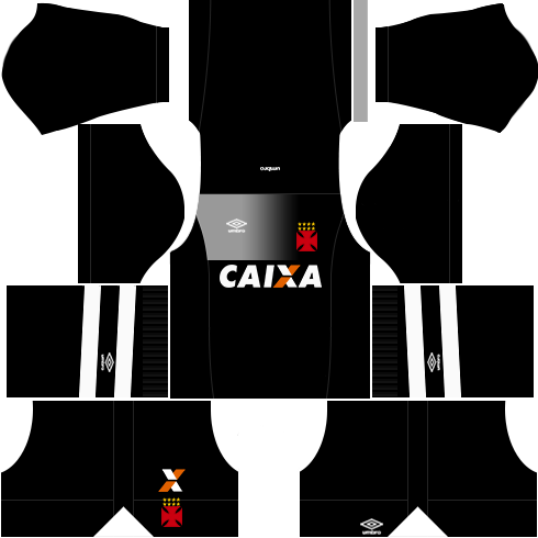 kit vasco da gama dls17 uniforme goleiro fora de casa 17-18