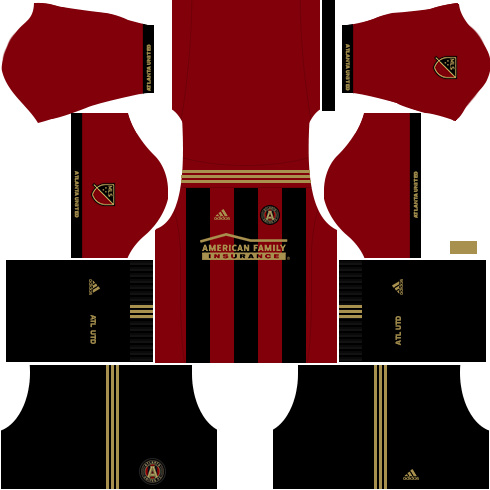 Kit Atlanta United dls17 uniforme casa