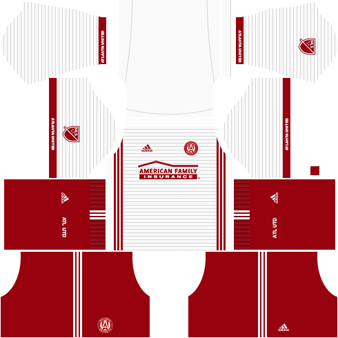 Kit Atlanta United dls17 uniforme fora de casa