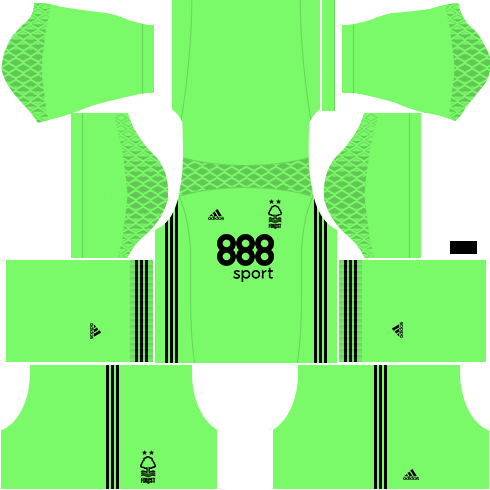 Kit Nottingham Forest dls17 goleiro fora de casa