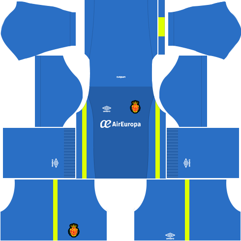 Kit Real Mallorca dls17 goleiro fora de casa