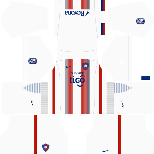 Kit cerro porteño dls17 uniforme fora de casa