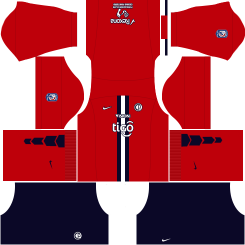 Kit dls17 cerro porteño uniforme casa 15-16