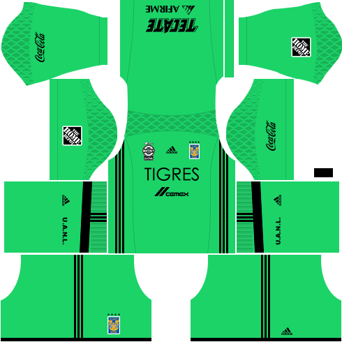 Kit tigres dls17 uniforme Goleiro fora de casa