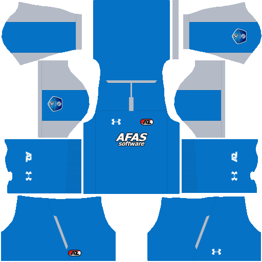 Kit Az Alkmaar dls home Gk uniforme goleiro casa 18-19