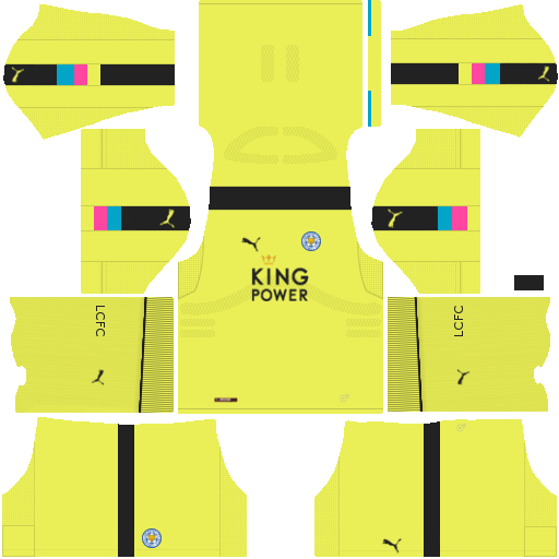 Kit Leicester City dls17 away Gk - uniforme goleiro fora de casa