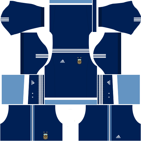 Kit argentina dls18 away - uniforme fora de casa