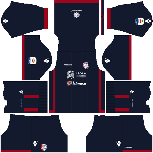 Kit cagliari dls third terceiro uniforme 18-19