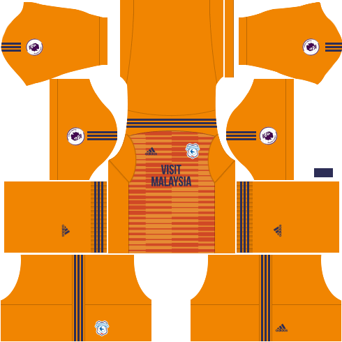 Kit-cardiff-city-dls-away-Gk-uniforme-Goleiro-fora-de-casa-18-19