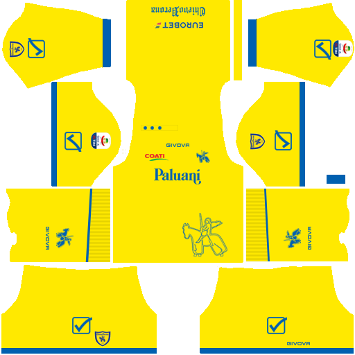 Kit chievo verona dls home uniforme casa 18-19