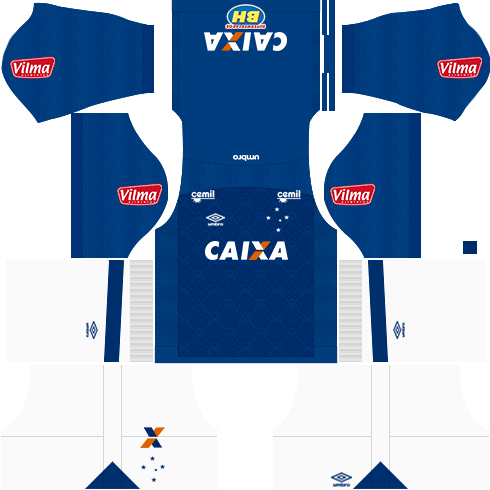 Kit cruzeiro home - uniforme casa 17-18