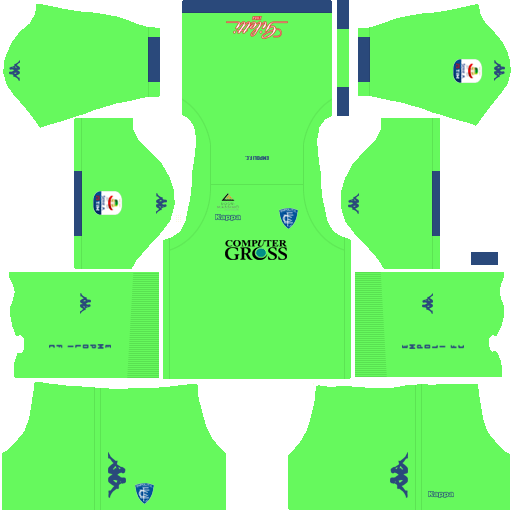 Kit empoli dls home Gk uniforme goleiro casa 18-19