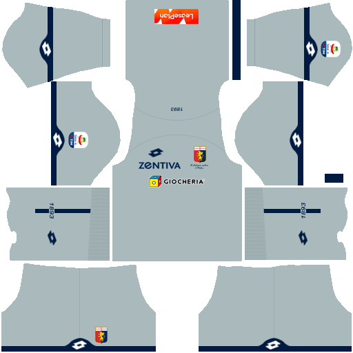 Kit genoa dls away Gk uniforme goleiro fora de casa 18-19