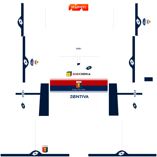 Kit genoa dls away uniforme fora de casa 18-19