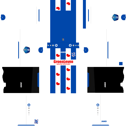 Kit heerenveen dls home uniforme casa 18-19