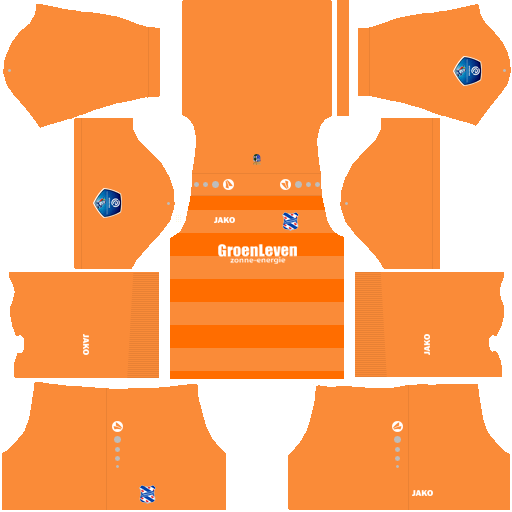 Kit heerenveen dls third Gk terceiro uniforme goleiro 18-19