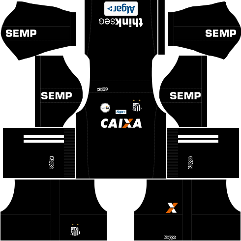 Kit santos dls17 away Gk - uniforme goleiro fora de casa 17-18