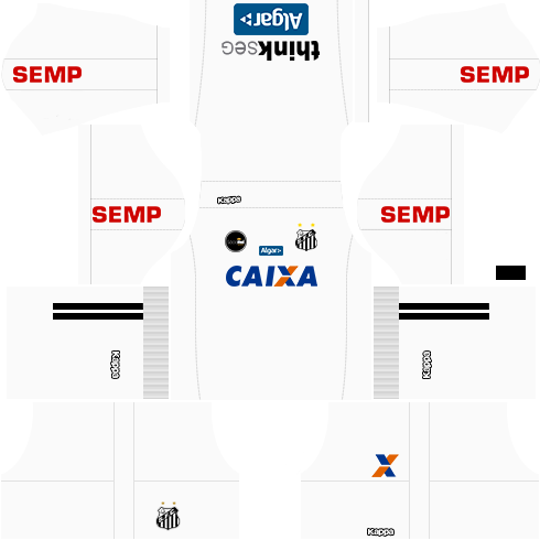 Kit santos dls17 away - uniforme fora de casa 17-18