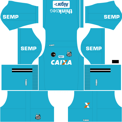 Kit santos dls17 home Gk - uniforme goleiro casa 17-18