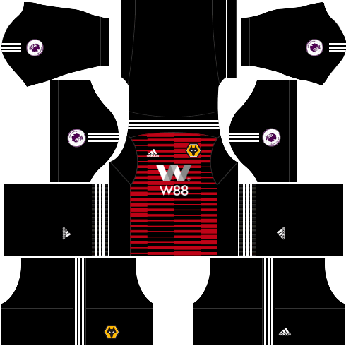 Kit wolverhampton dls away Gk - uniforme goleiro fora de casa-18-19