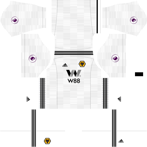 Kit wolverhampton dls away - uniforme fora de casa-18-19