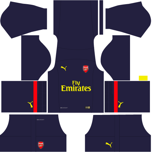 kit-Arsenal-dls-home-Gk---uniforme-goleiro-casa-18-19
