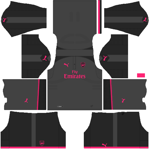 kit Arsenal dls17 third - terceiro uniforme 17-18