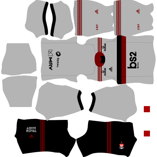 kit flamengo dls20 away uniforme fora de casa 19-20