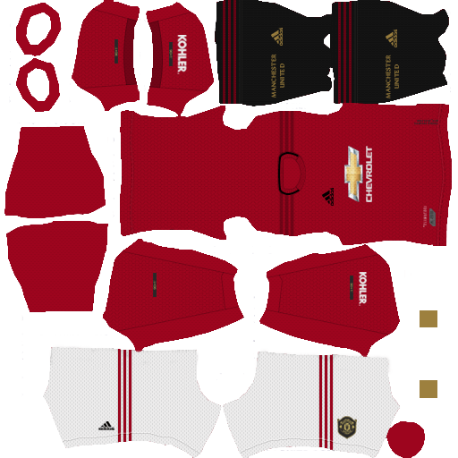kit manchester united dls20 home uniforme casa 19-20